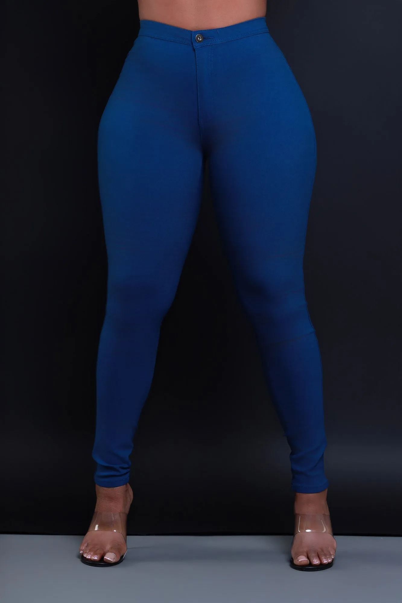 $5 Super Swank High Waist Stretchy Jeans - Ocean Blue