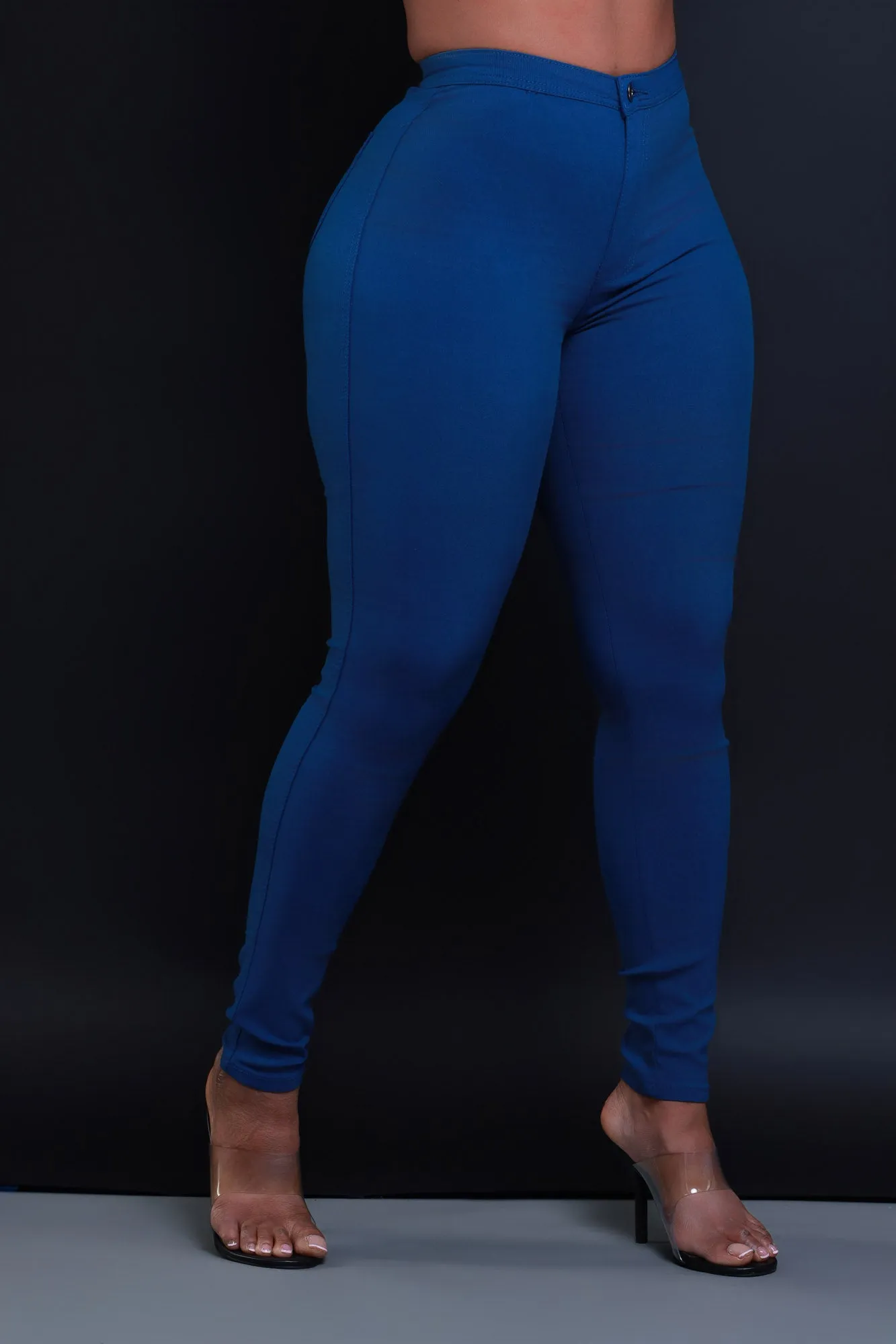 $5 Super Swank High Waist Stretchy Jeans - Ocean Blue