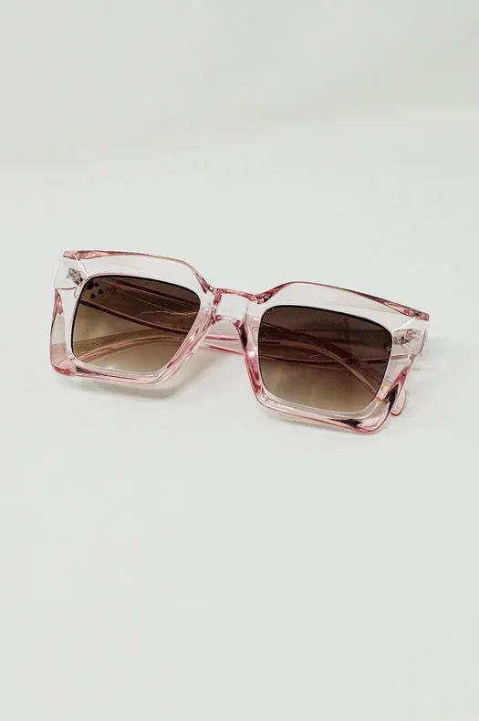 90'S Squared Sunglasses In Pink