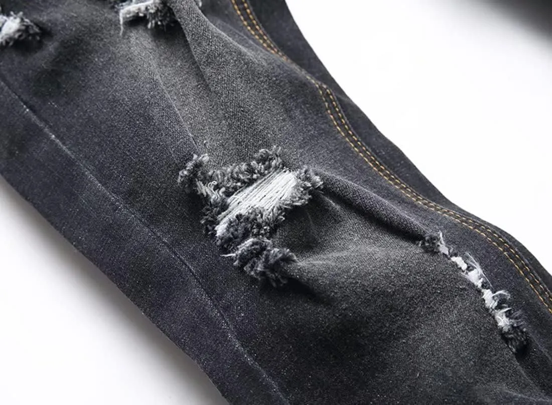 Boys Stylish Skinny Fit Stretchy Ripped Distressed Jeans Pants