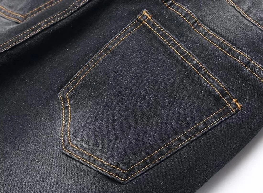 Boys Stylish Skinny Fit Stretchy Ripped Distressed Jeans Pants