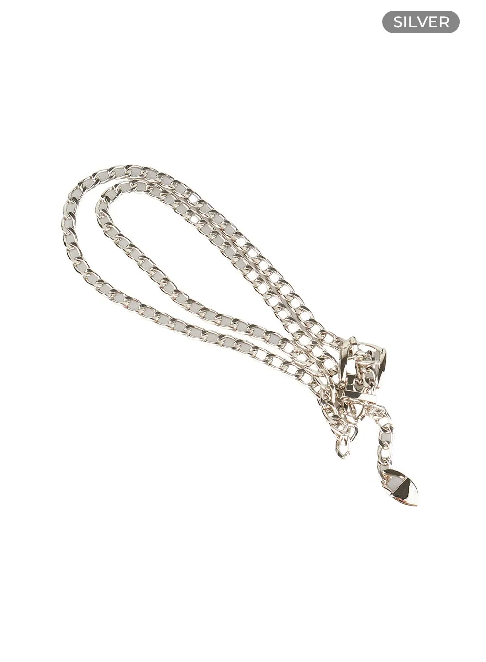 Chic Silver Chain Waist Belt OS409