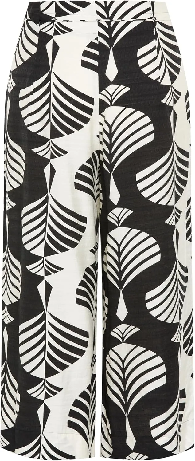 City Chic Women's Plus Size Pant - Peta Print Tie Waist