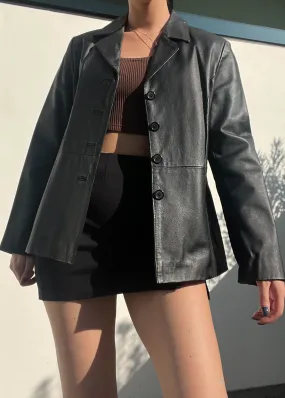Classic 90's Leather Jacket (M)