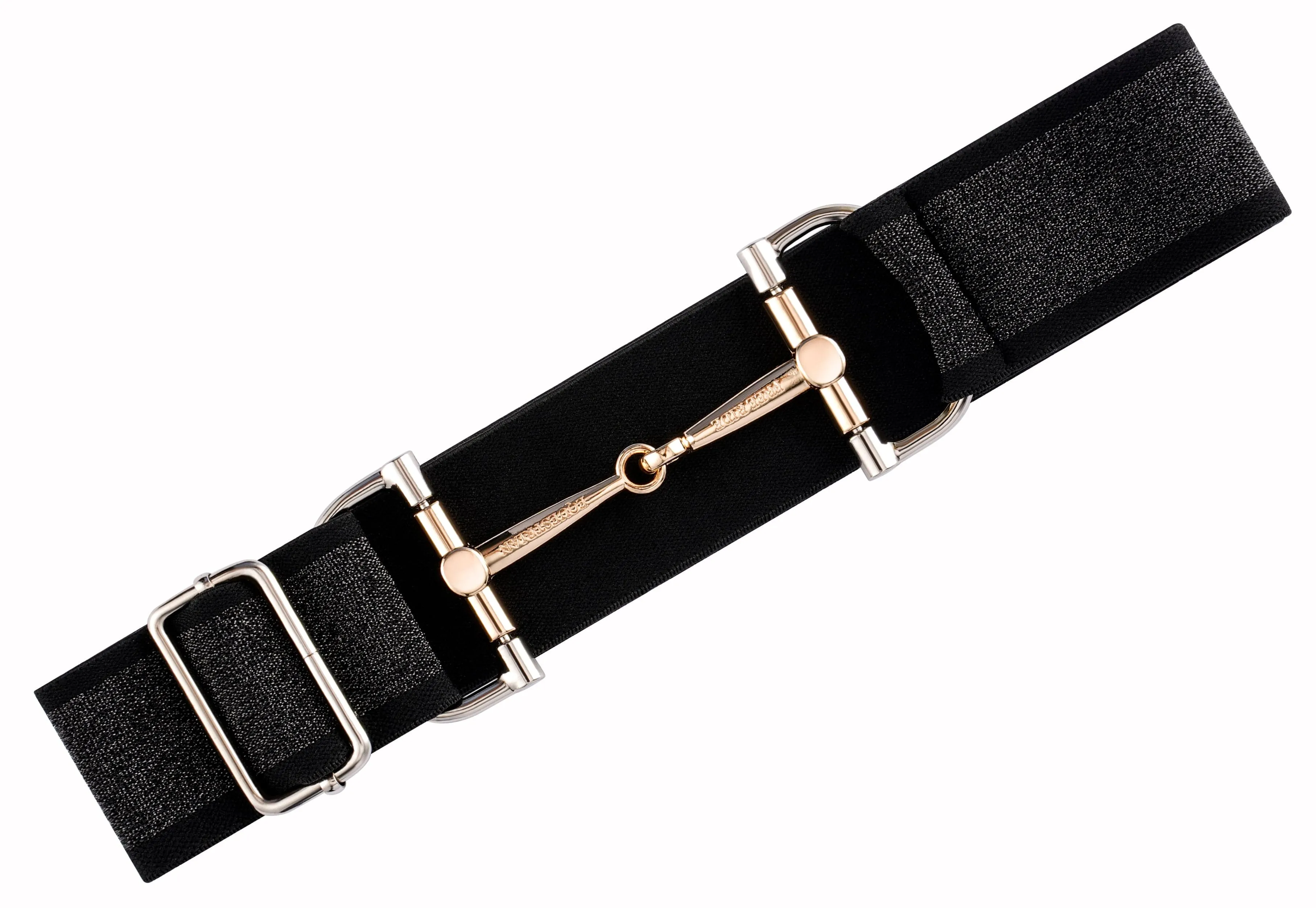D-Ring Bit Belt in Black Sparkle