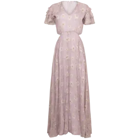 Elise Dress - Lavender Peony Print