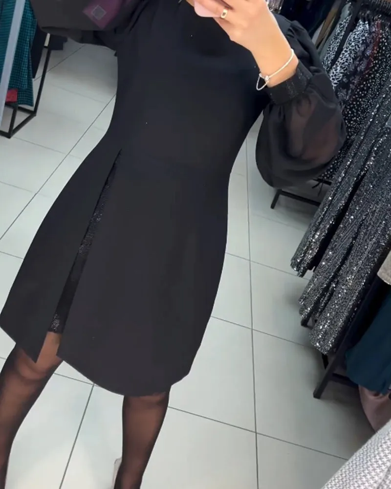 free shipping📦Elegant Puff Sleeve Dress