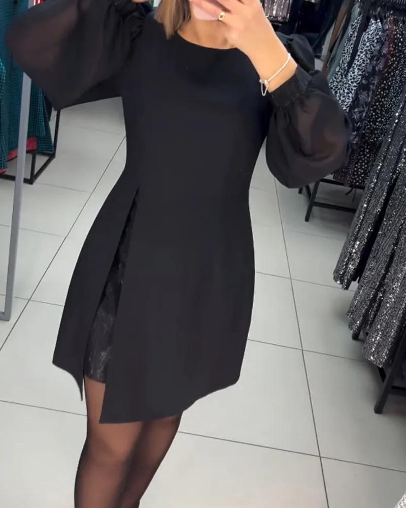 free shipping📦Elegant Puff Sleeve Dress