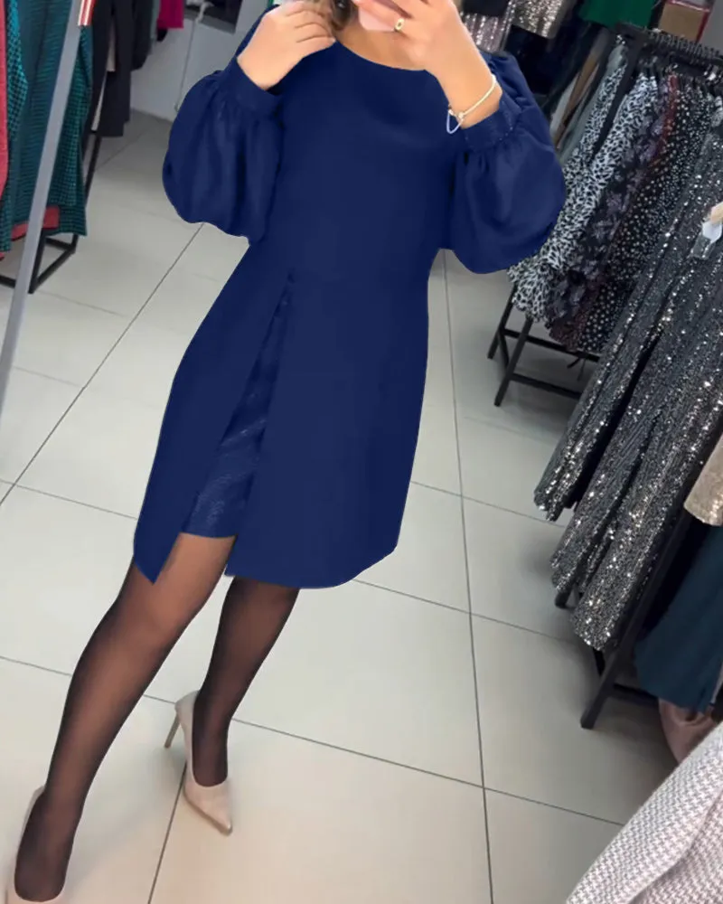 free shipping📦Elegant Puff Sleeve Dress
