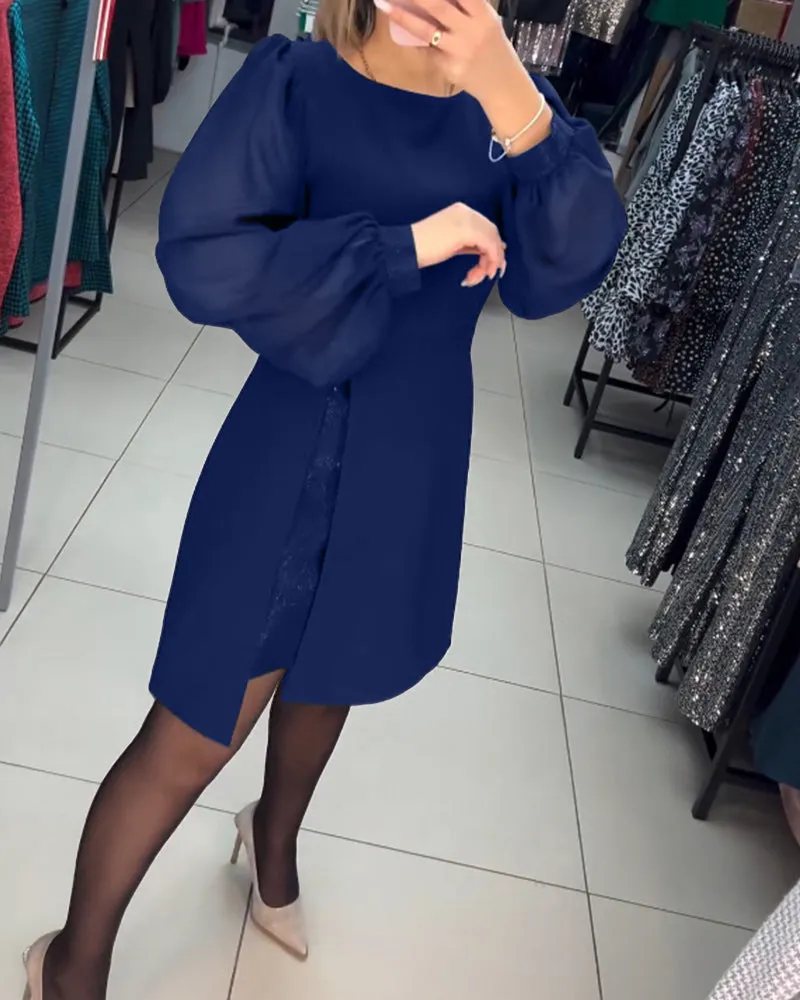 free shipping📦Elegant Puff Sleeve Dress