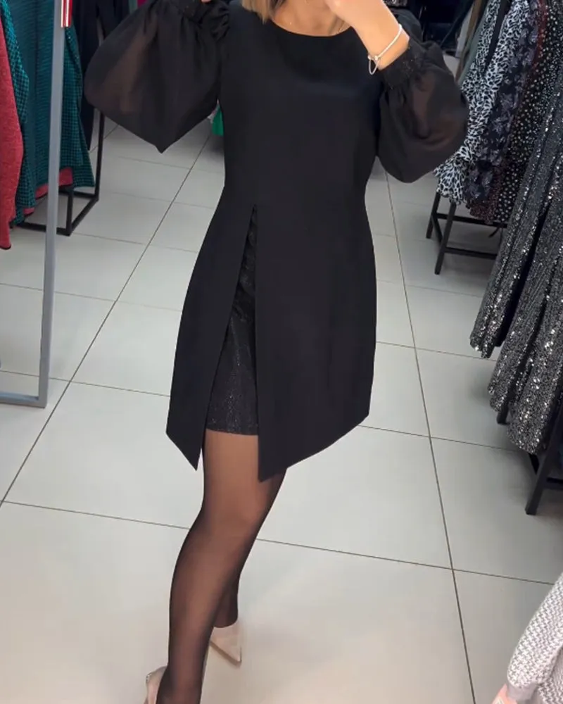 free shipping📦Elegant Puff Sleeve Dress