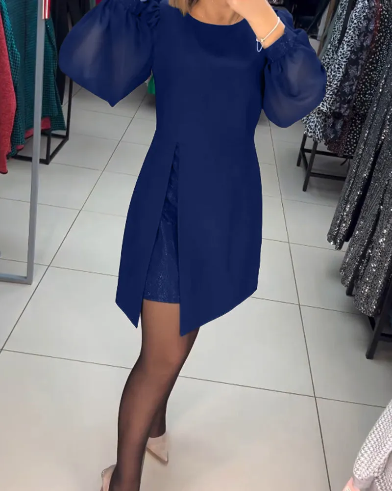 free shipping📦Elegant Puff Sleeve Dress