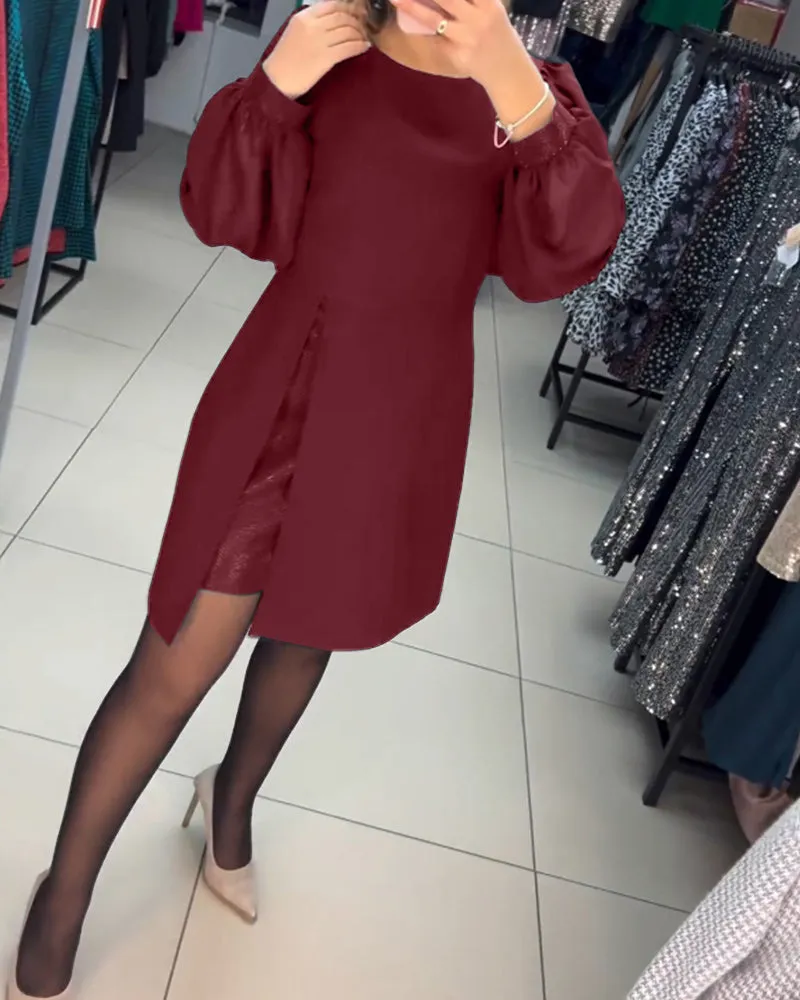 free shipping📦Elegant Puff Sleeve Dress