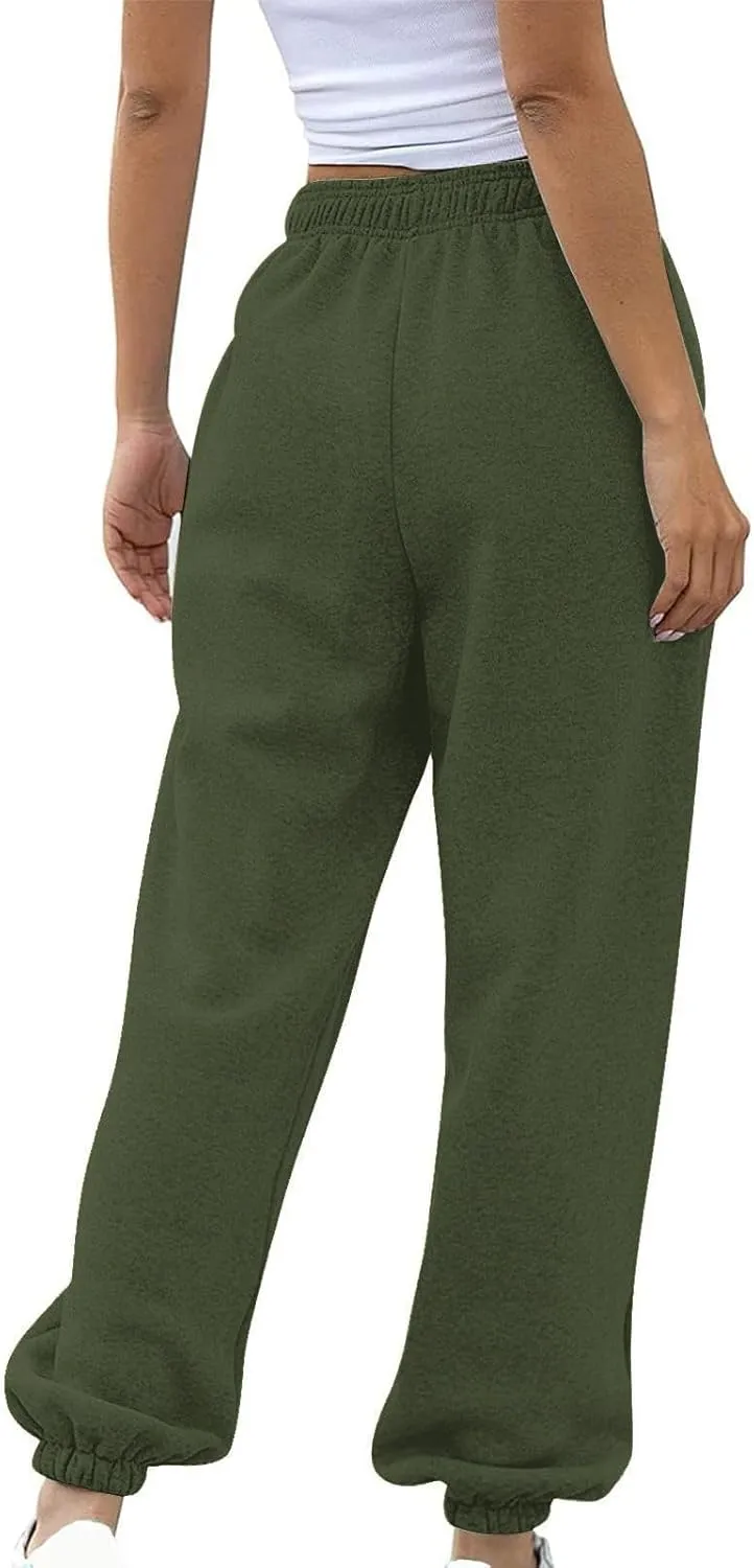 Jogger Sweatpants Women Baggy Drawstring High Waisted Yoga Joggers with Pockets Comfy Cinch Bottom Athletic Pants