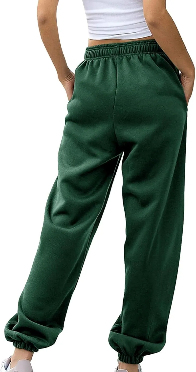 Jogger Sweatpants Women Baggy Drawstring High Waisted Yoga Joggers with Pockets Comfy Cinch Bottom Athletic Pants