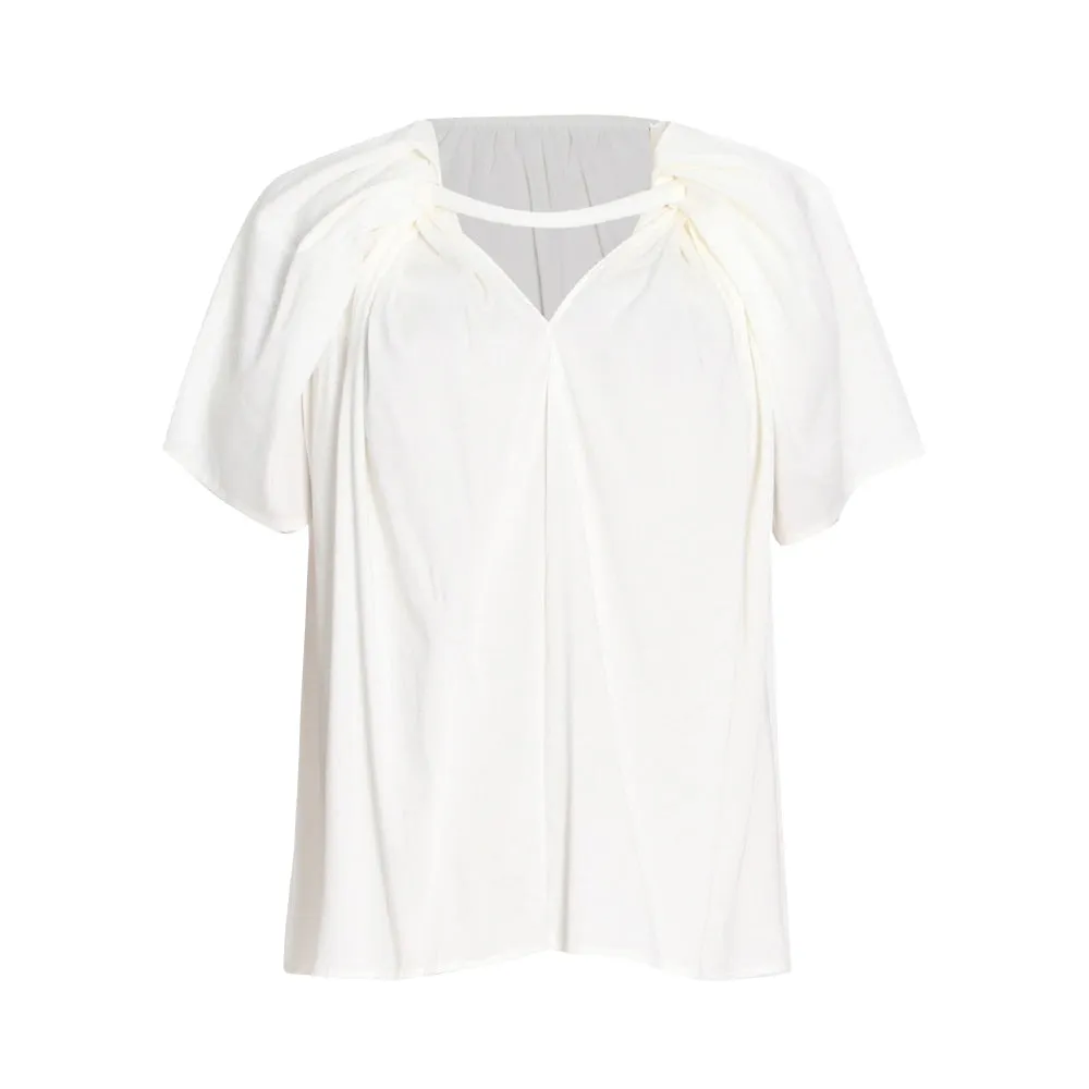 Loose Solid Minimalist T Shirt For Women Round Neck Short Sleeve Casaul T Shirts Female Summer Clothing