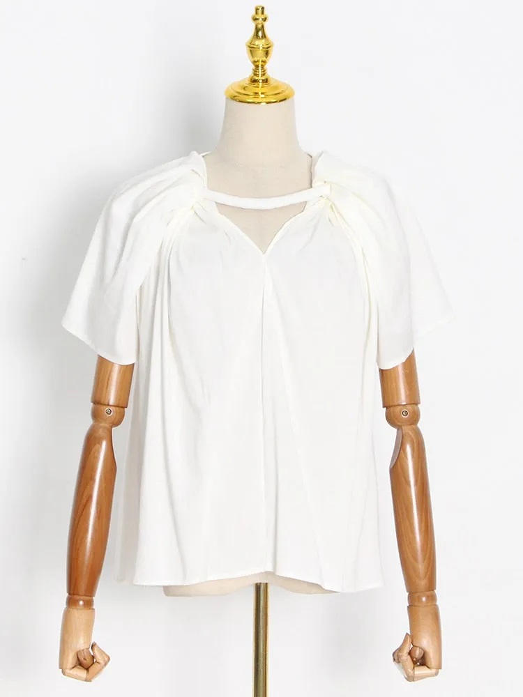 Loose Solid Minimalist T Shirt For Women Round Neck Short Sleeve Casaul T Shirts Female Summer Clothing