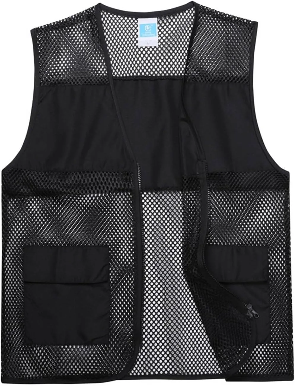 Mens Breathable Mesh Vest Jacket Summer Casual Lightweight Cycling Travel Zip Up Vests Outdoor Fishing Work Waistcoat