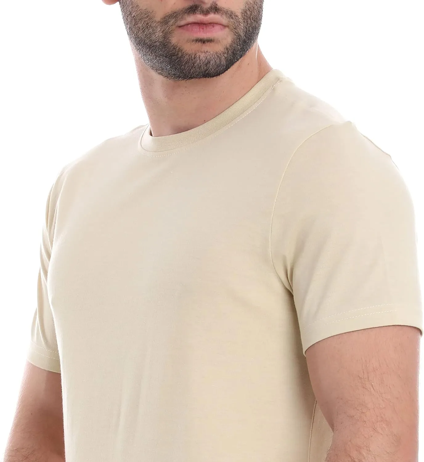 Mens Crew Neck T-Shirt (Slim Fit) | Cotton Rich Mens Tshirt (3/6 Pack) | Ultra Soft, Breathable (Made in Egypt)