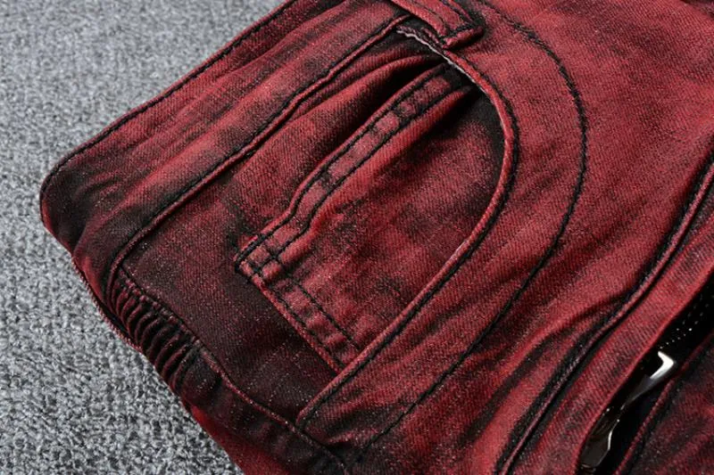 Men's Slim Ripped Stretchy Jeans