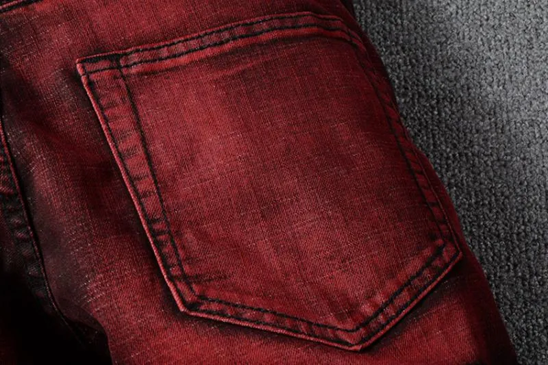 Men's Slim Ripped Stretchy Jeans