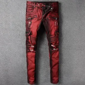 Men's Slim Ripped Stretchy Jeans