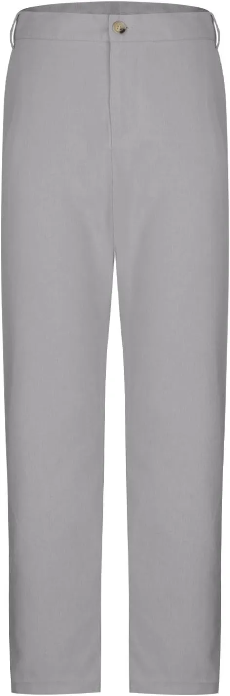 Mens Summer Linen Pants Elastic Waist with Button Casual Lightweight Beach Yoga Lounge Loose Fit Comfort Pants