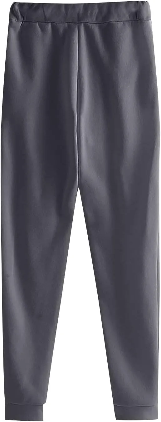 Mens Sweatpants Joggers Cinch Bottom Baggy Sweat Pants Drawstring Stretchy Workout Comfy Lounge Pants with Pockets