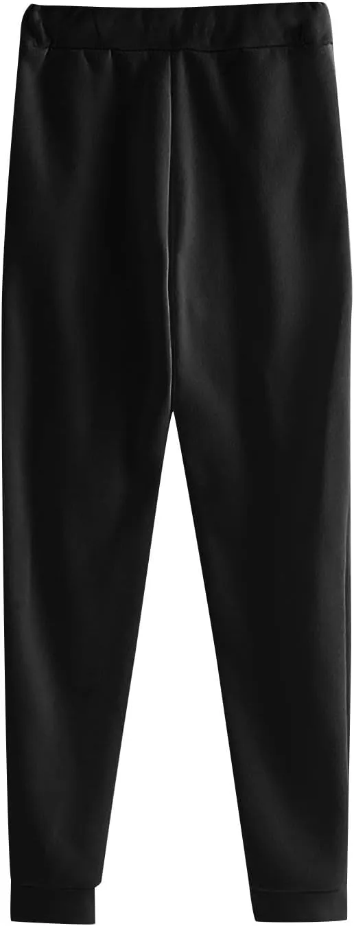 Mens Sweatpants Joggers Cinch Bottom Baggy Sweat Pants Drawstring Stretchy Workout Comfy Lounge Pants with Pockets