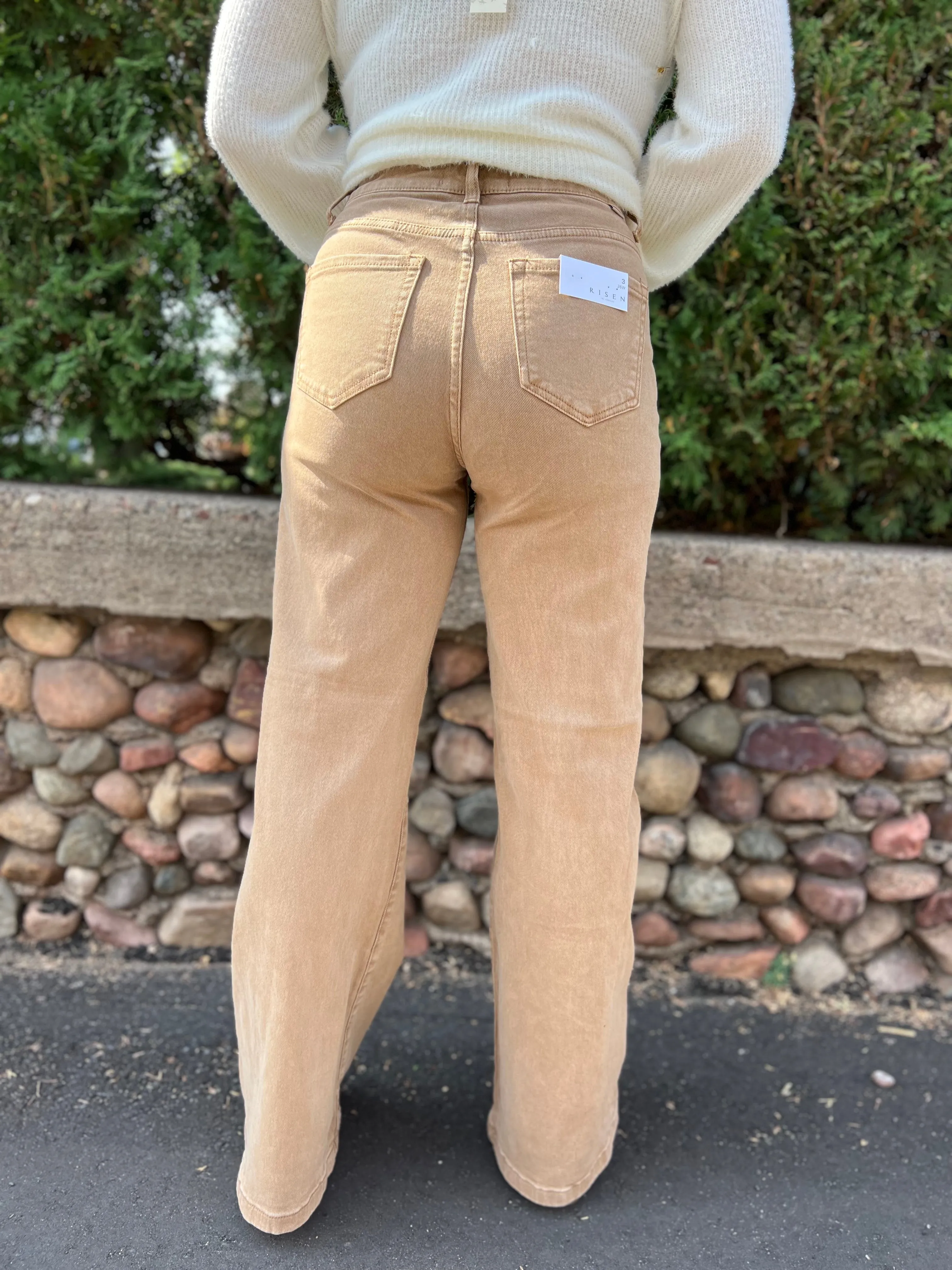Risen High Rise Tummy Control Wide Pants