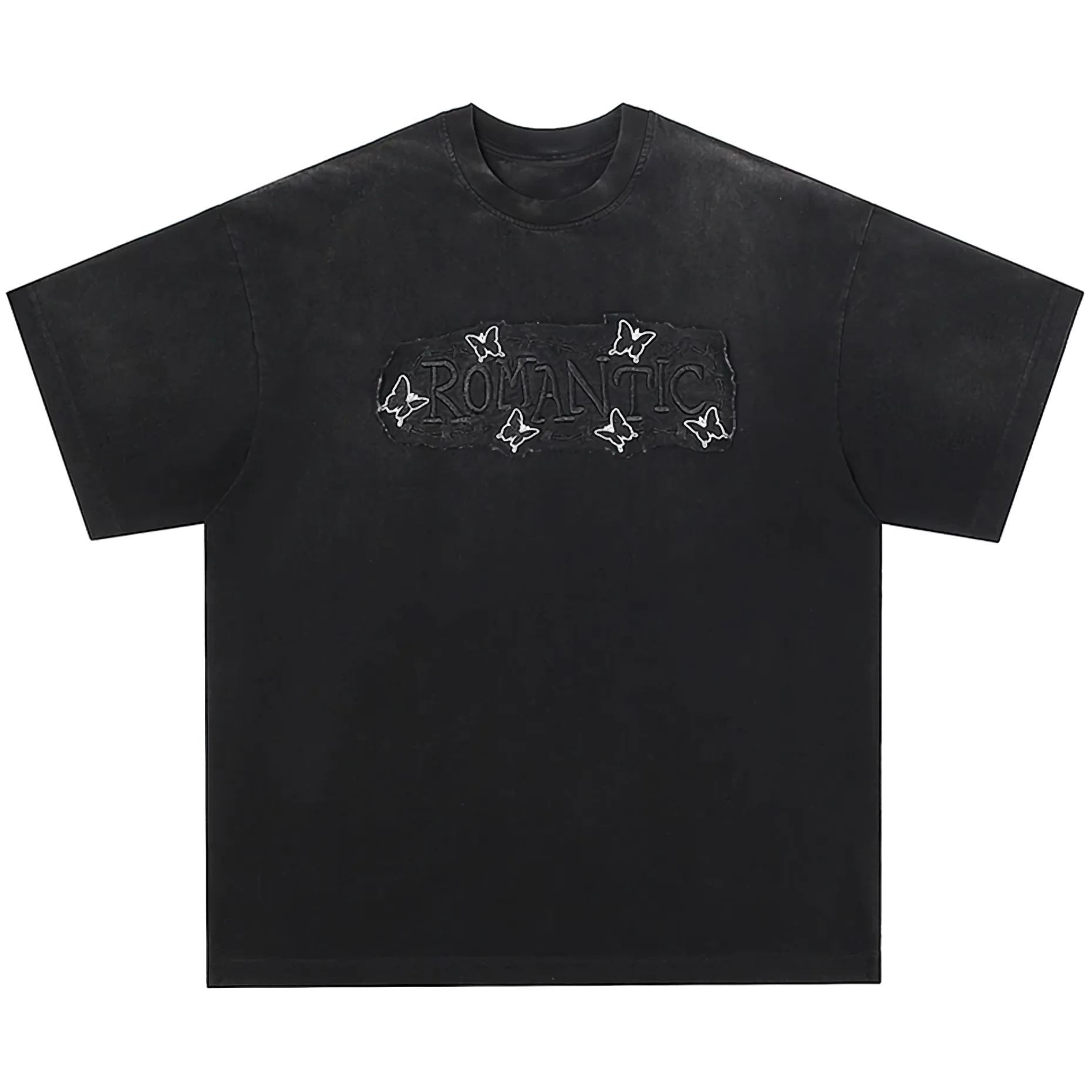 'Romantic' Embroidered Cotton T-Shirt