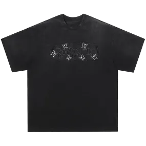 'Romantic' Embroidered Cotton T-Shirt