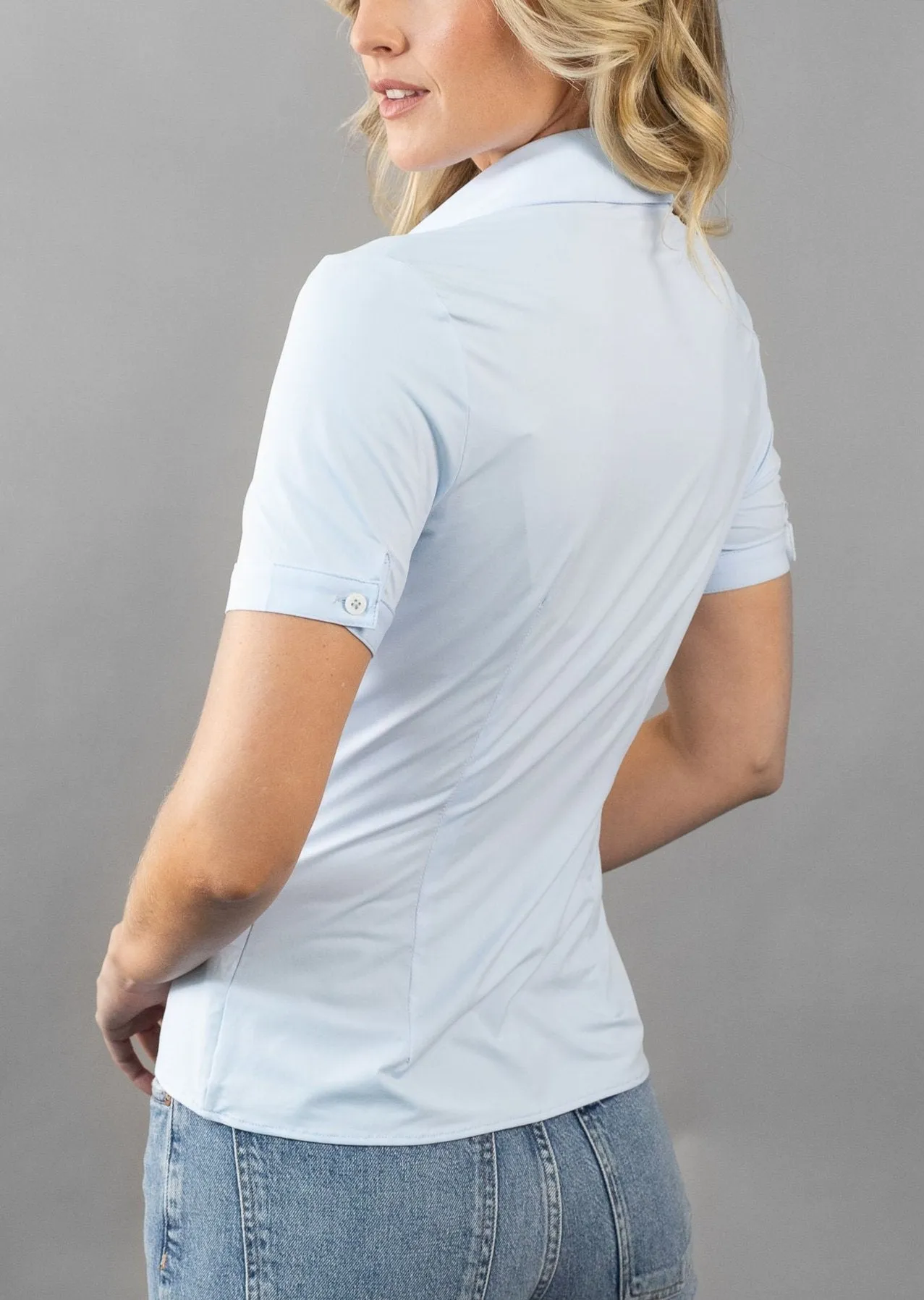 Short Sleeve Fitted Blouse