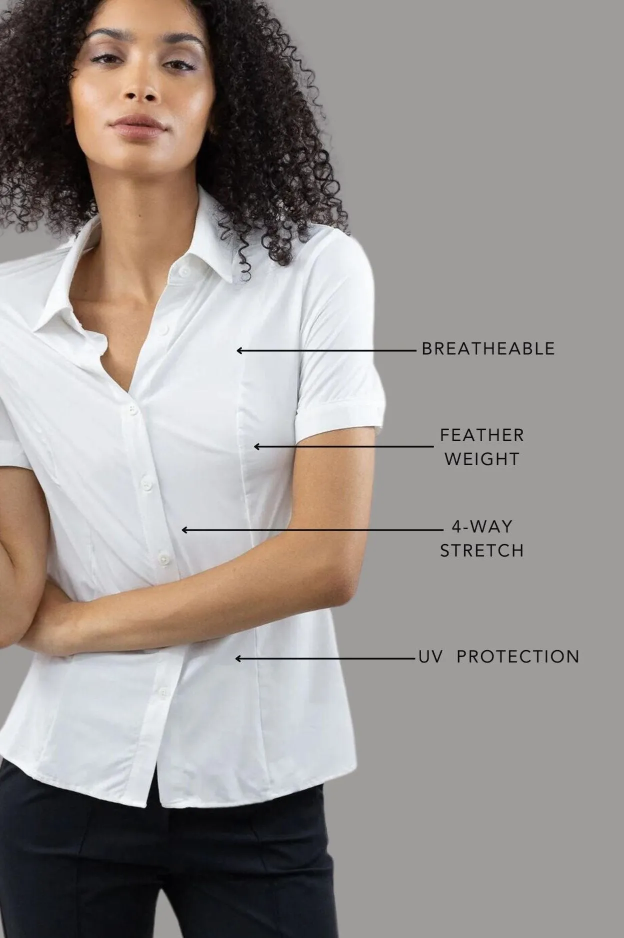 Short Sleeve Fitted Blouse