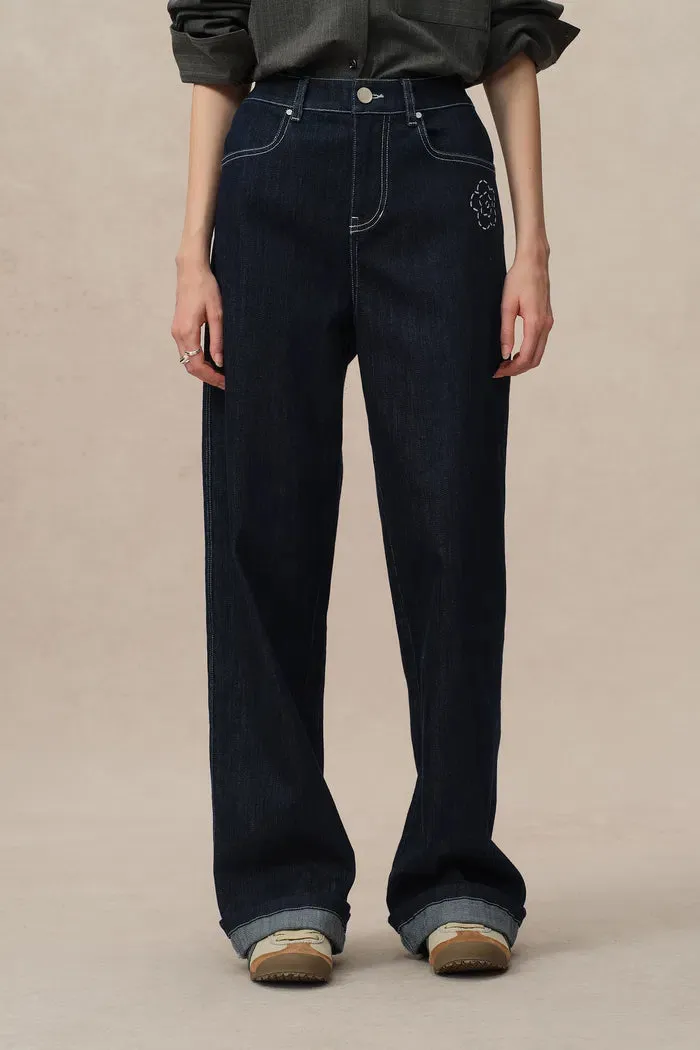 Somi Curved Blade Jeans in Stretchy Turkish Denim