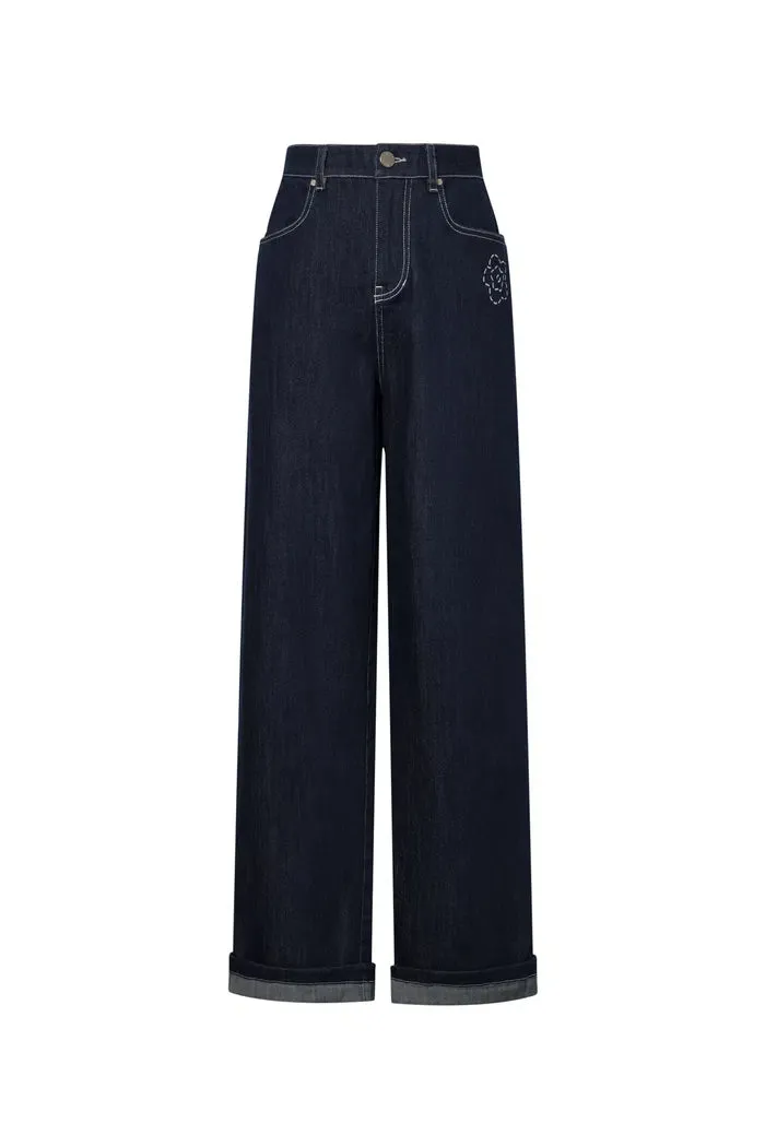 Somi Curved Blade Jeans in Stretchy Turkish Denim