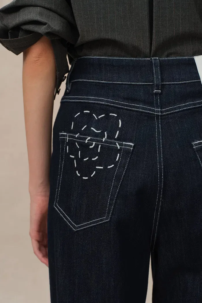 Somi Curved Blade Jeans in Stretchy Turkish Denim