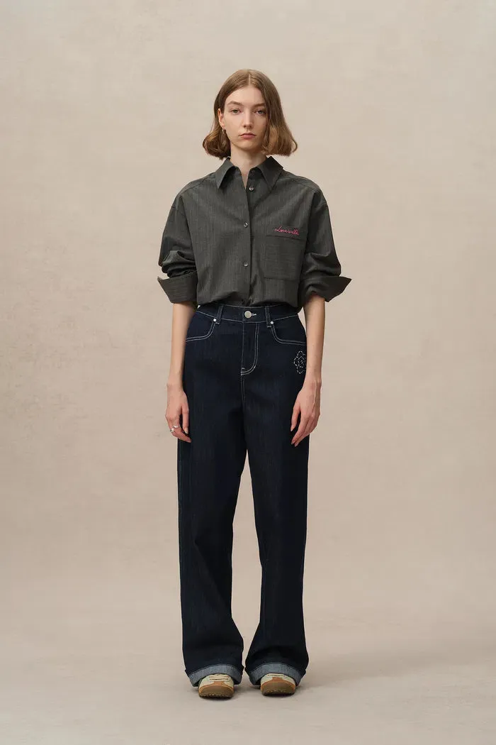Somi Curved Blade Jeans in Stretchy Turkish Denim