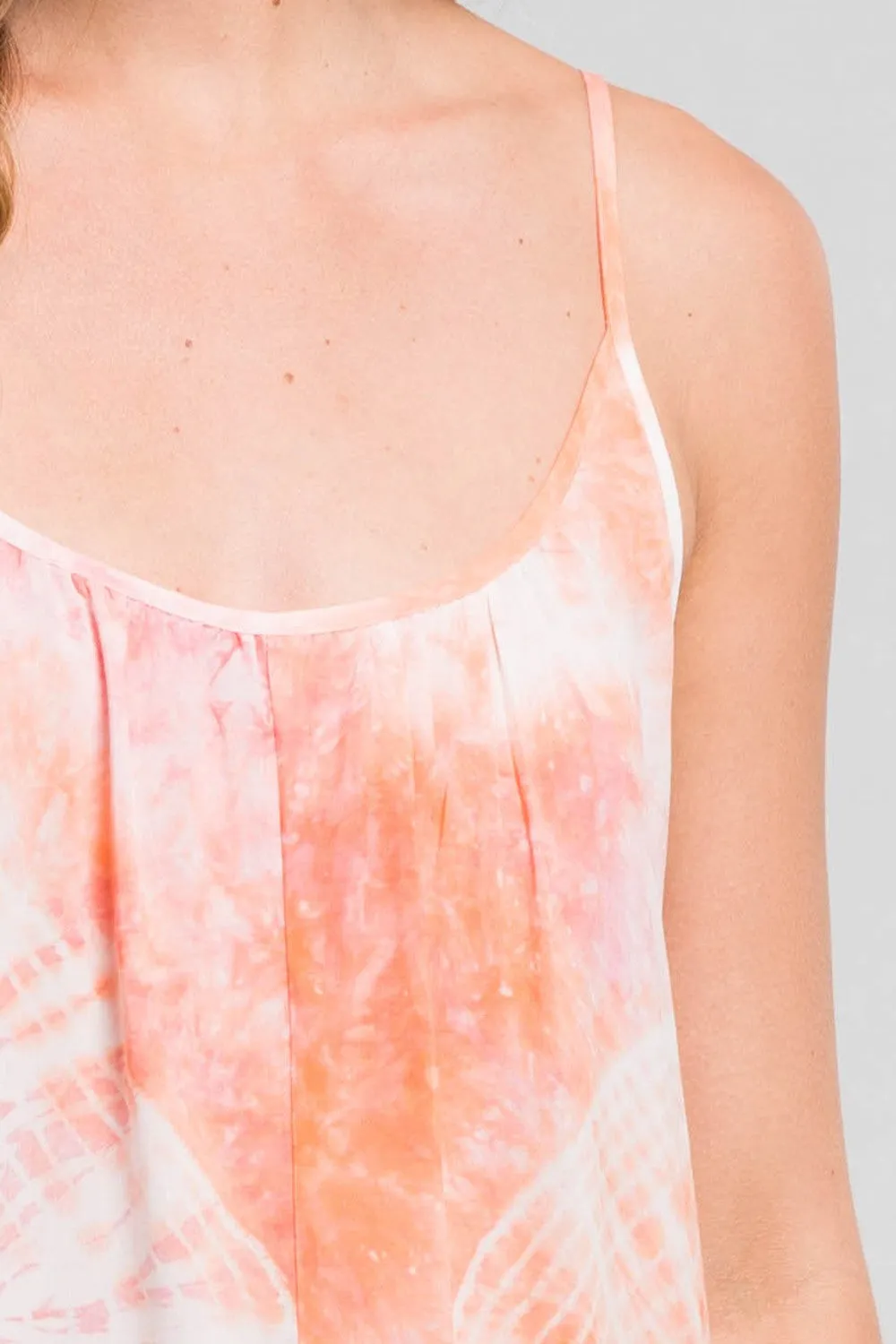 Tie Dye Print Spaghetti Strap Maxi Summer Dress