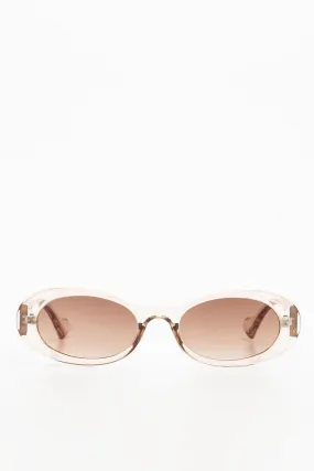 Transparent Frame Sunglasses Natural