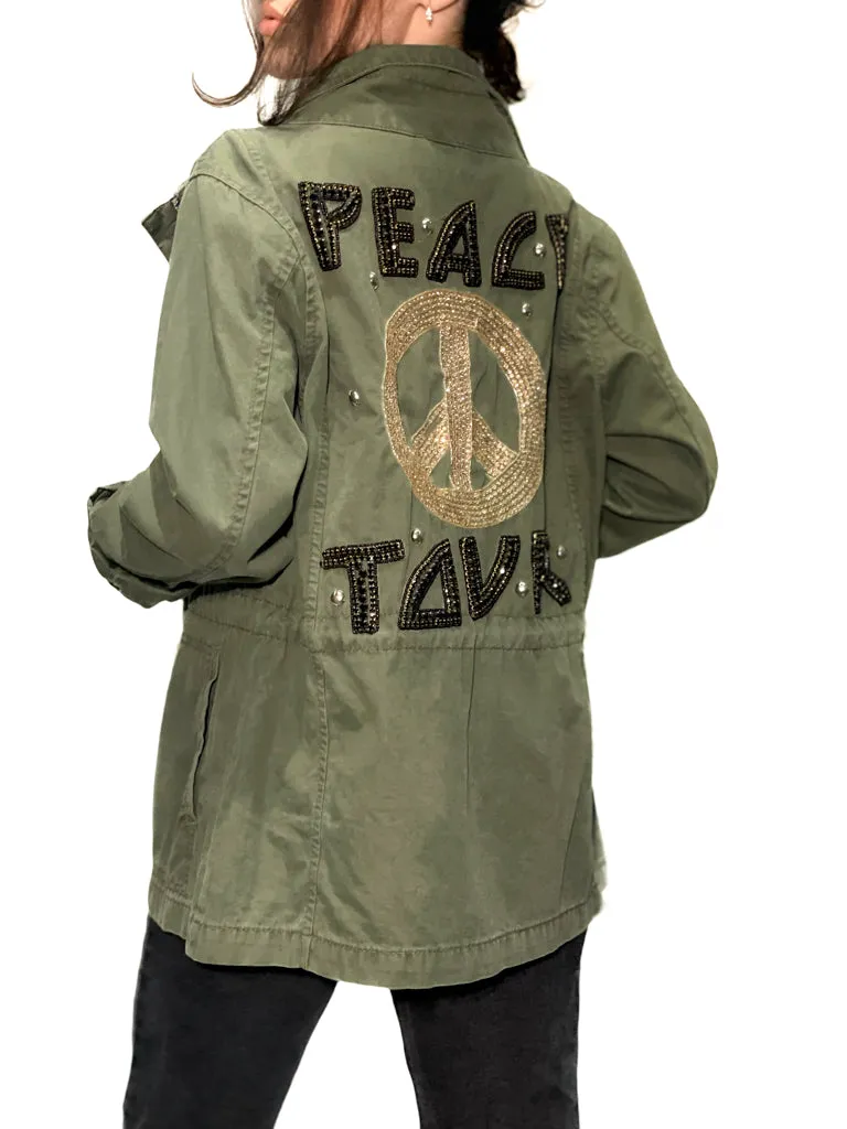 Upcycled Peace Tour Army Jacket