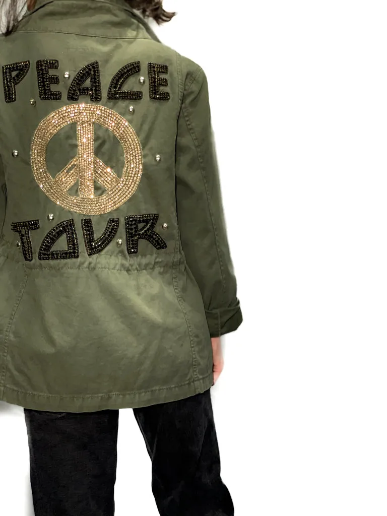 Upcycled Peace Tour Army Jacket