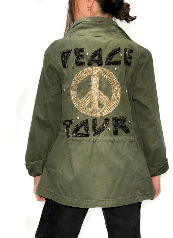 Upcycled Peace Tour Army Jacket