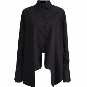 White Casual Shirt For Women Lapel Short Sleeve Solid Minimalist Slim Blouses Female Spring Clothing Style
