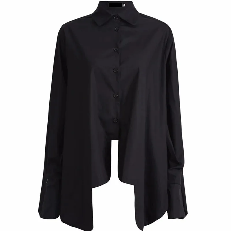 White Casual Shirt For Women Lapel Short Sleeve Solid Minimalist Slim Blouses Female Spring Clothing Style
