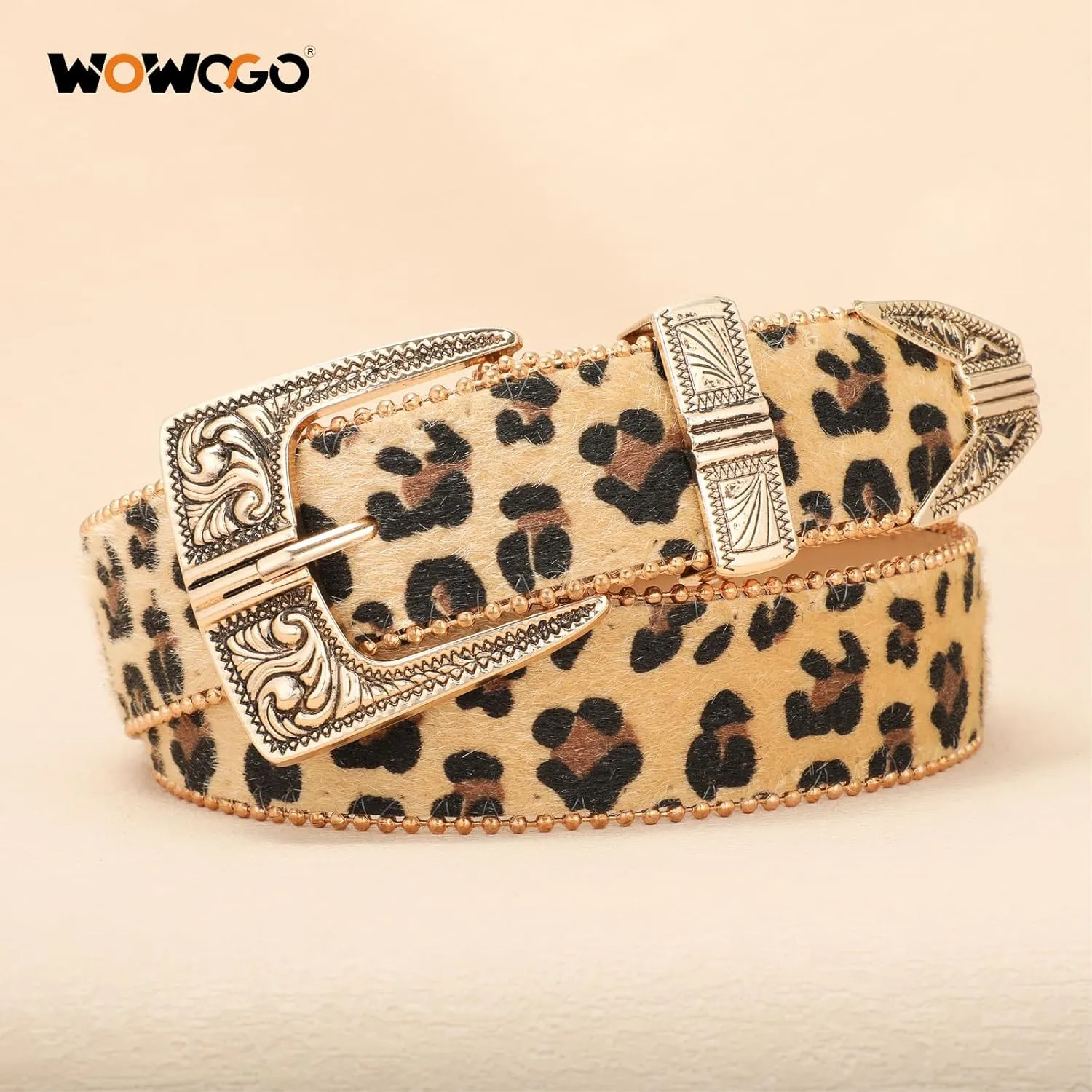 Women Leopard Print Belt Cheetah Print Belt Animal Print Fashion Leather Belt Ladies Waist Belt for Jeans Pants Dress