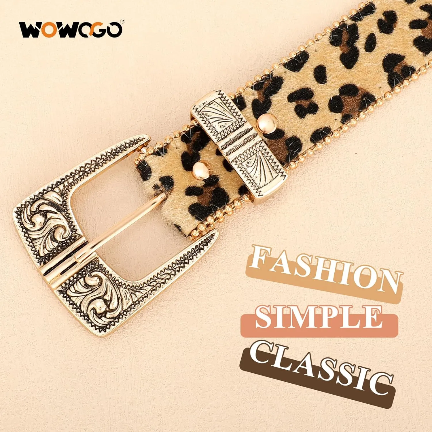 Women Leopard Print Belt Cheetah Print Belt Animal Print Fashion Leather Belt Ladies Waist Belt for Jeans Pants Dress
