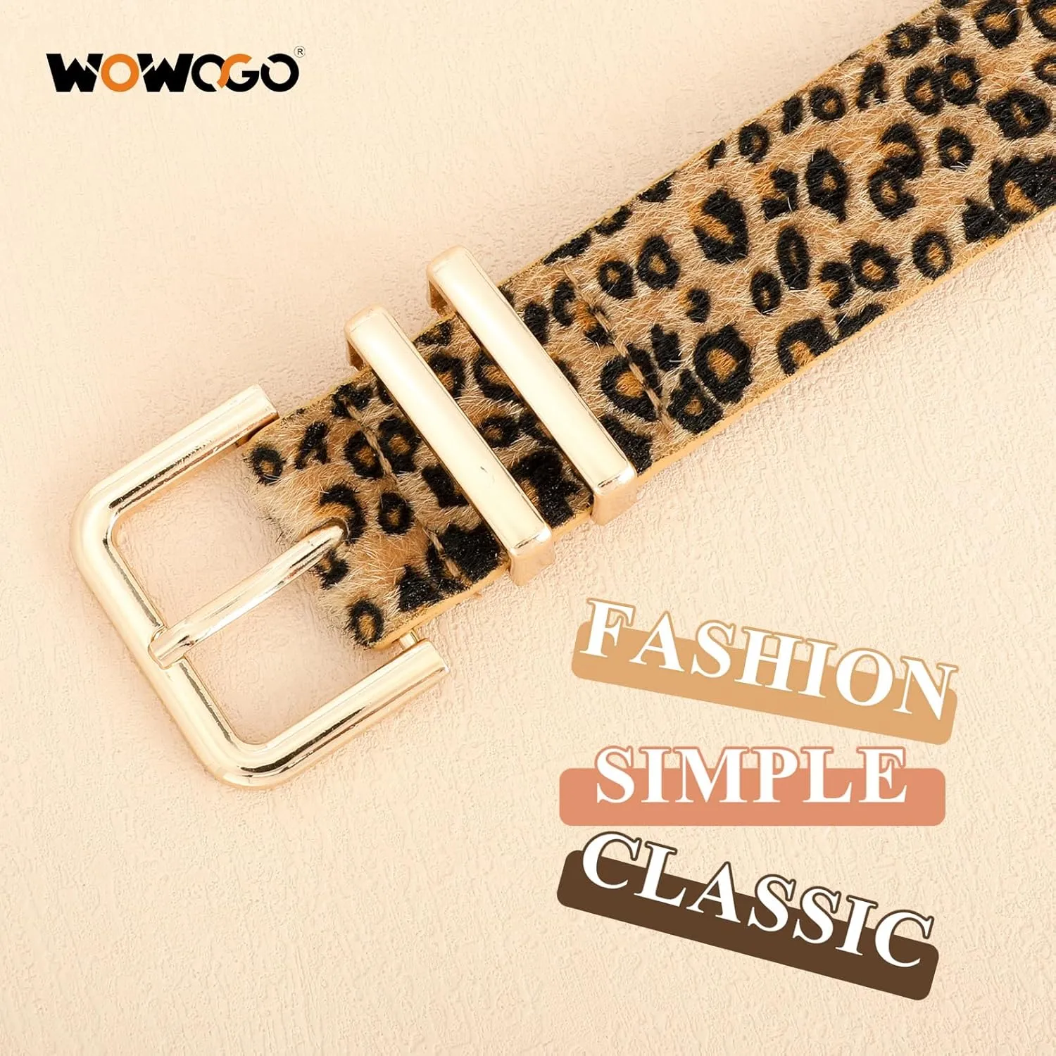 Women Leopard Print Belt Cheetah Print Belt Animal Print Fashion Leather Belt Ladies Waist Belt for Jeans Pants Dress