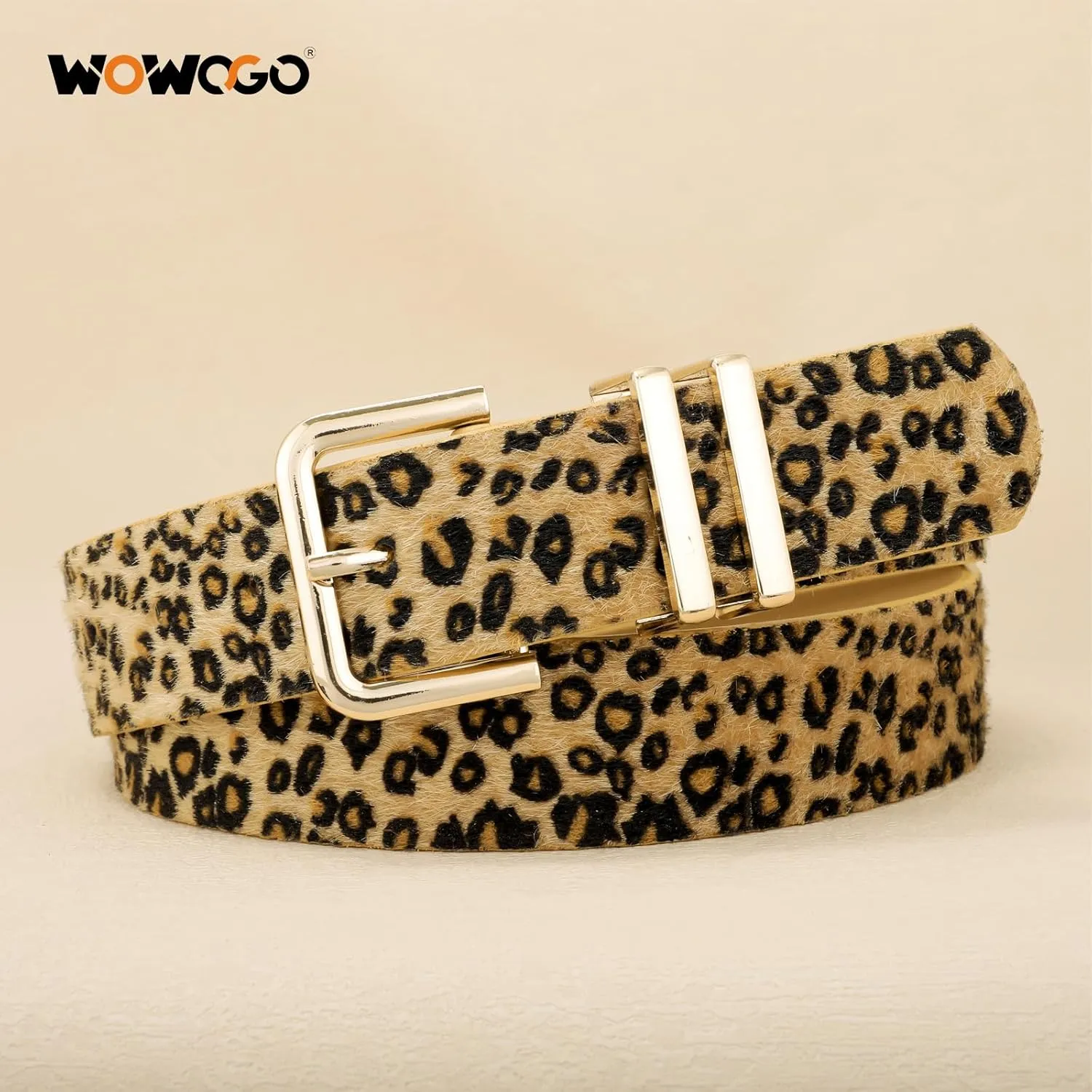 Women Leopard Print Belt Cheetah Print Belt Animal Print Fashion Leather Belt Ladies Waist Belt for Jeans Pants Dress