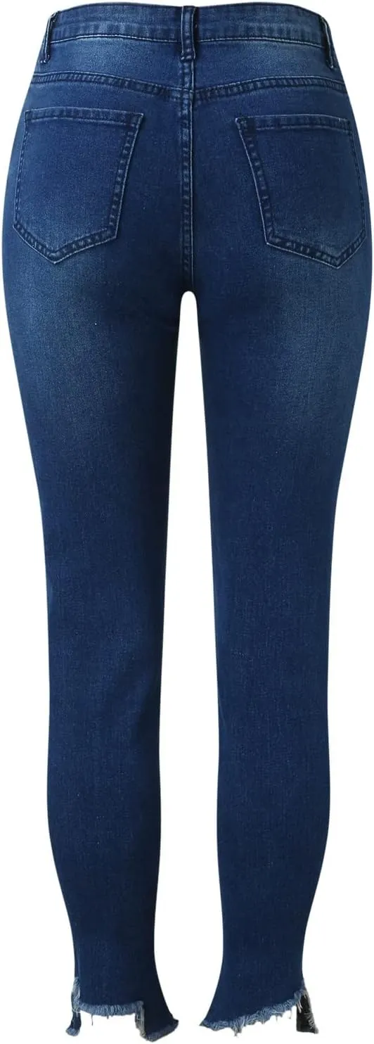 Womens Classic High Waisted Skinny Stretch Butt Lifting Jeans Slim Fit Denim Pants